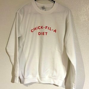 Pink Lily Graphic Sweatshirt Chick-Fil-A Diet
